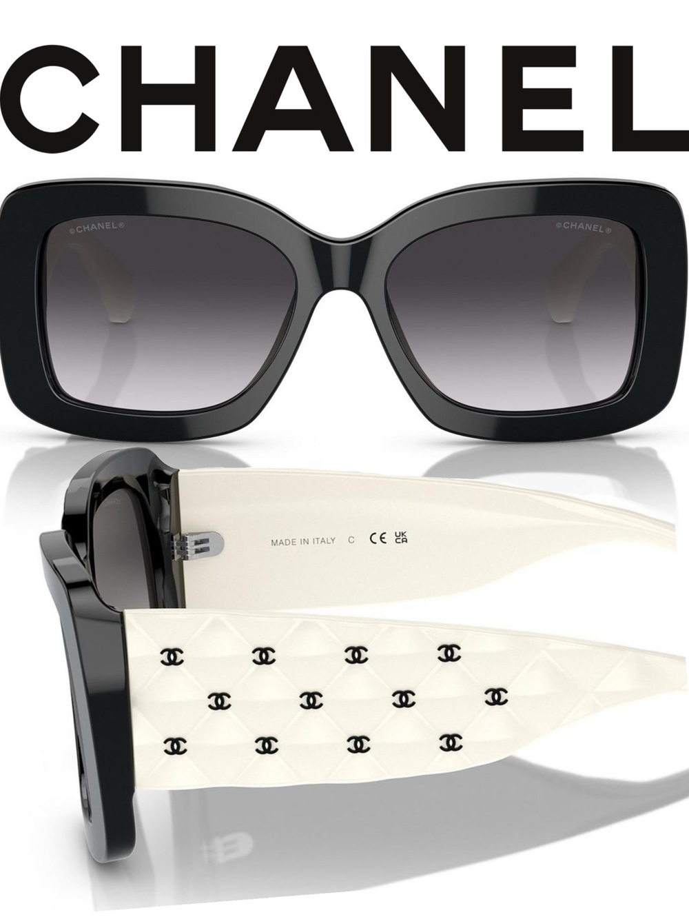 Authentic CHANEL Quilted CC Pilot Sunglasses